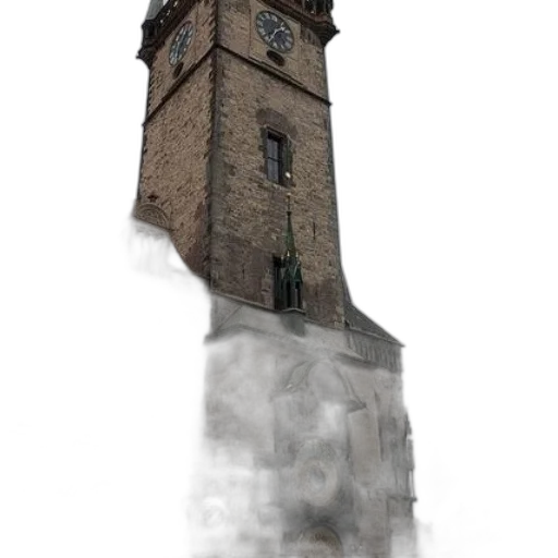 building, umbrella, dress, staff transparent PNG cut-out