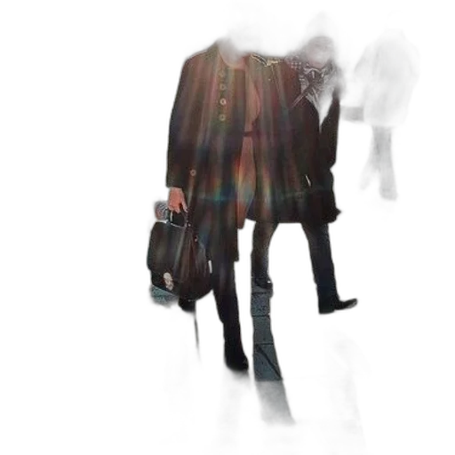 jacket, staff, umbrella, robot transparent PNG cut-out