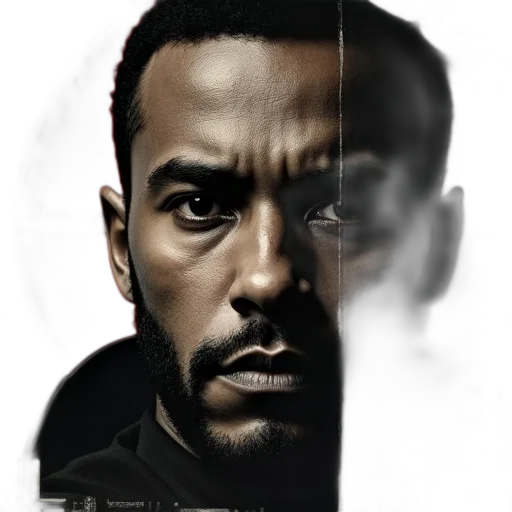 face, photorealistic, comic book art, concept art transparent PNG cut-out
