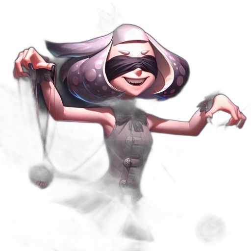 dress, staff, mask, weapon transparent PNG cut-out