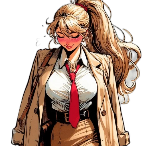 jacket, staff, comic book art, concept art transparent PNG cut-out