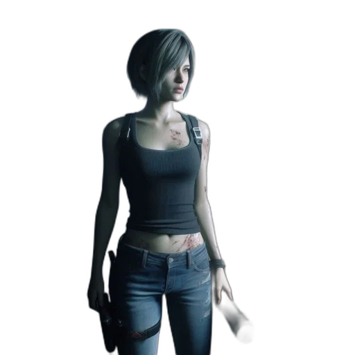 jacket, weapon, dress, concept art transparent PNG cut-out