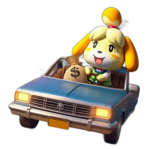 car, animal, concept art, vaporwave transparent PNG cut-out