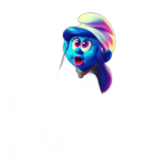 hat, face, creature, staff transparent PNG cut-out