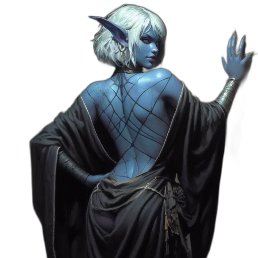 staff, dragon, dress, fantasy art transparent PNG cut-out