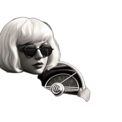 jewelry, car, jacket, hair transparent PNG cut-out