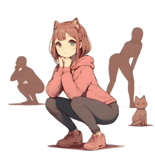 creature, animal, jacket, staff transparent PNG cut-out