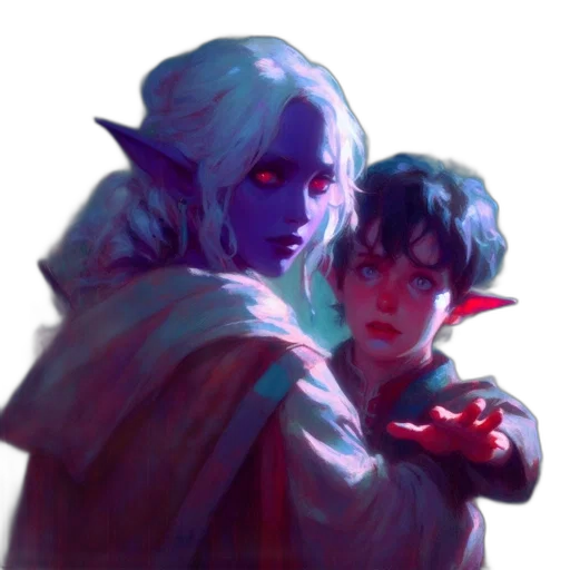 fantasy art, concept art, watercolor, oil painting transparent PNG cut-out