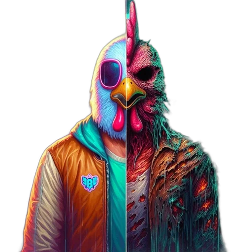 jacket, mask, face, creature transparent PNG cut-out
