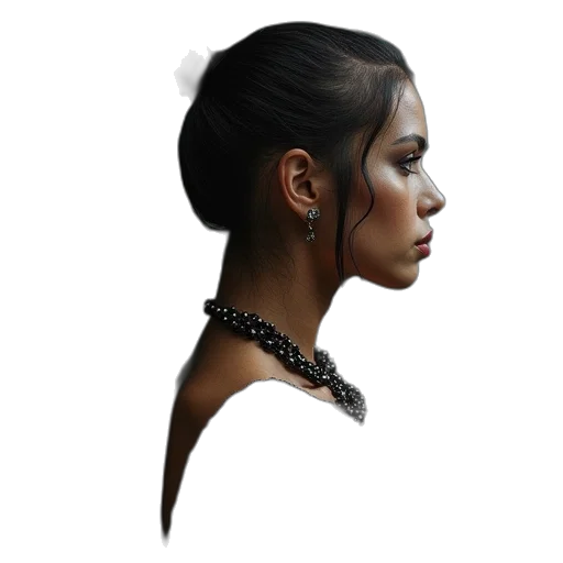 jewelry, hair, face, staff transparent PNG cut-out