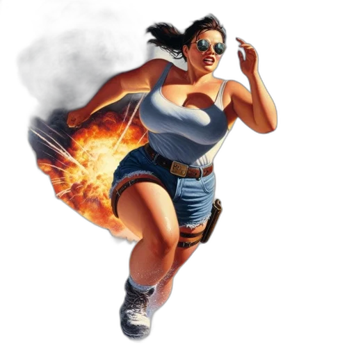 concept art, comic book art, fantasy art, 3d render transparent PNG cut-out