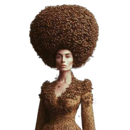 hair, dress, hat, crown transparent PNG cut-out