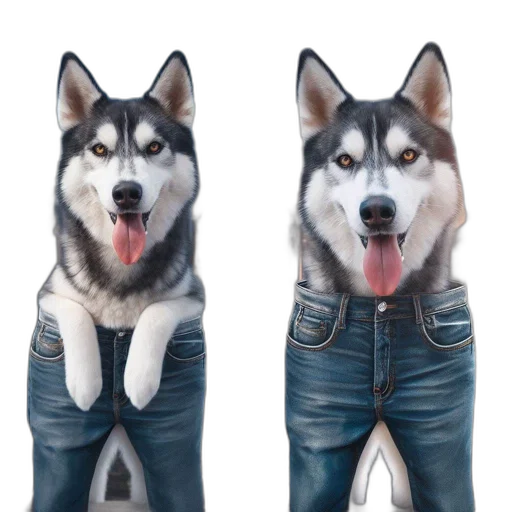 animal, jacket, shoes, photorealistic transparent PNG cut-out