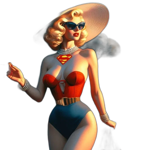 dress, hat, concept art, comic book art transparent PNG cut-out