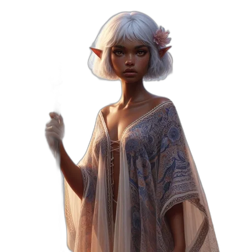 staff, dress, creature, face transparent PNG cut-out