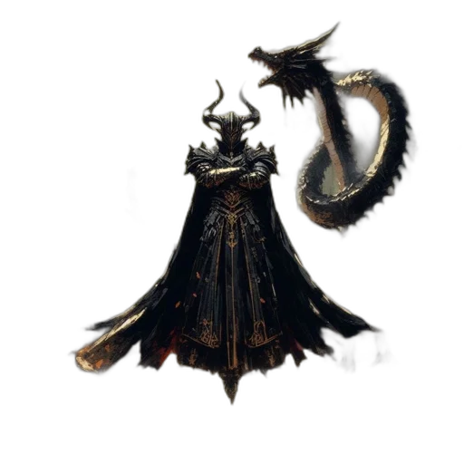 dragon, staff, creature, sword transparent PNG cut-out