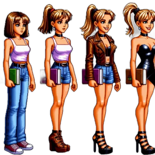 pixel art, concept art, cartoon, comic book art transparent PNG cut-out