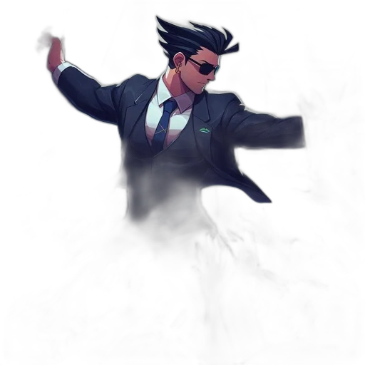 jacket, staff, concept art, comic book art transparent PNG cut-out