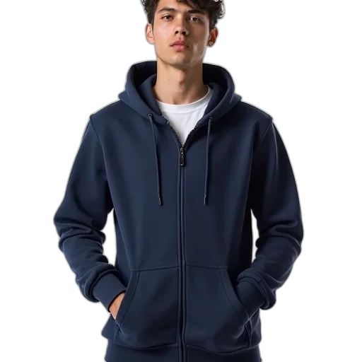 jacket, staff, face, 3d render transparent PNG cut-out