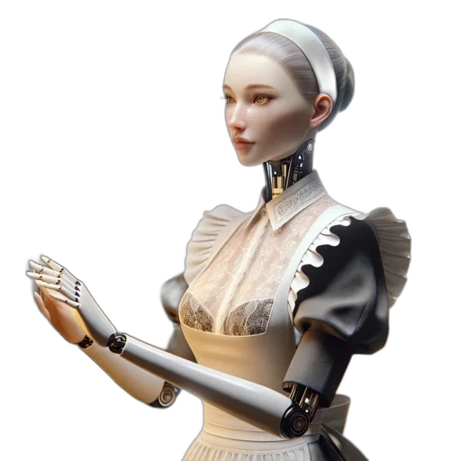 robot, jewelry, dress, 3d render transparent PNG cut-out