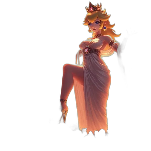 dress, crown, staff, concept art transparent PNG cut-out