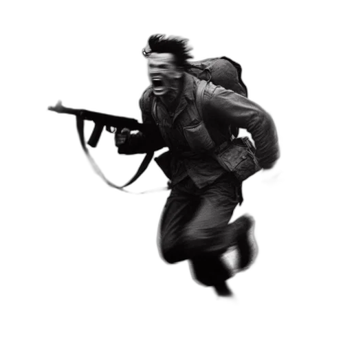 weapon, jacket, animal, staff transparent PNG cut-out