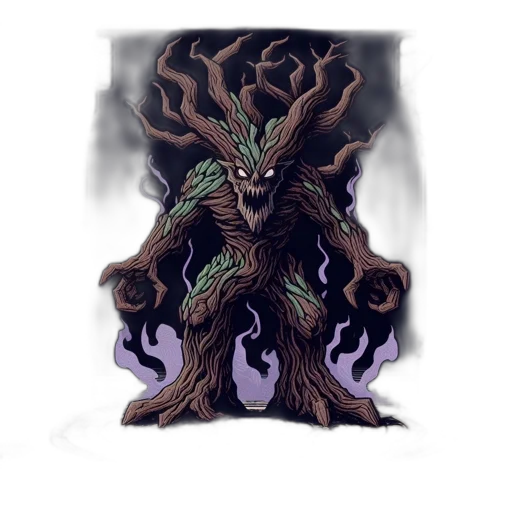 tree, creature, dragon, crown transparent PNG cut-out