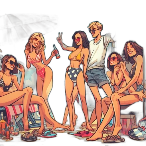 cartoon, concept art, comic book art, watercolor transparent PNG cut-out