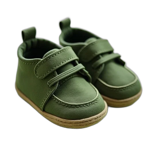 shoes, 3d render, green, earth tones transparent PNG cut-out