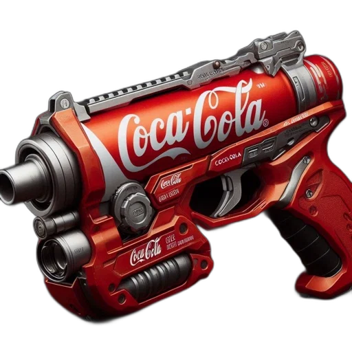 weapon, bottle, robot, 3d render transparent PNG cut-out