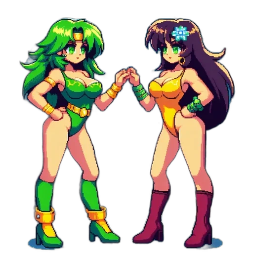 pixel art, concept art, anime, comic book art transparent PNG cut-out