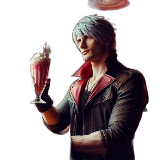 bottle, staff, weapon, jacket transparent PNG cut-out