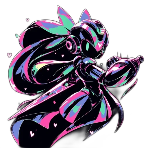 creature, dress, weapon, robot transparent PNG cut-out
