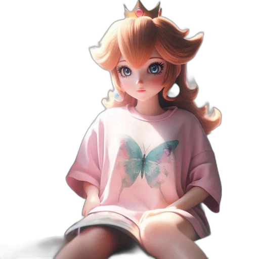 crown, dress, staff, creature transparent PNG cut-out