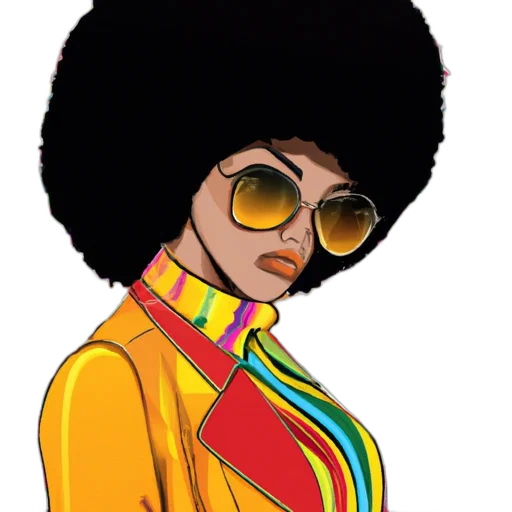 jacket, hair, staff, cartoon transparent PNG cut-out