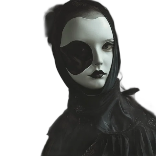 mask, face, robot, concept art transparent PNG cut-out