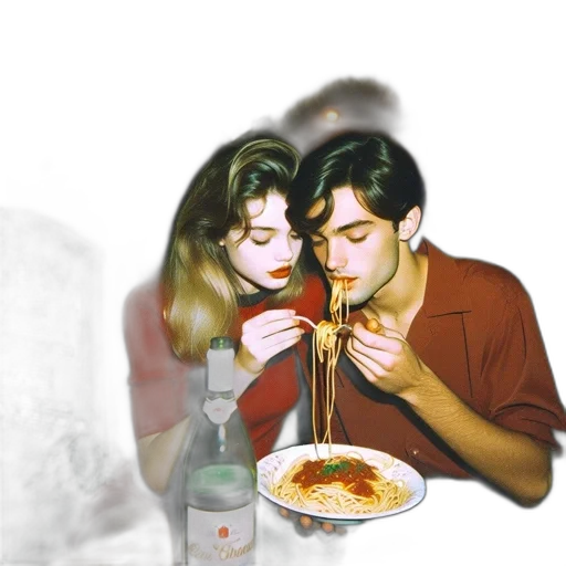 food, vaporwave, photorealistic, watercolor transparent PNG cut-out