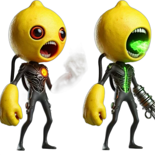 creature, concept art, 3d render, pixel art transparent PNG cut-out