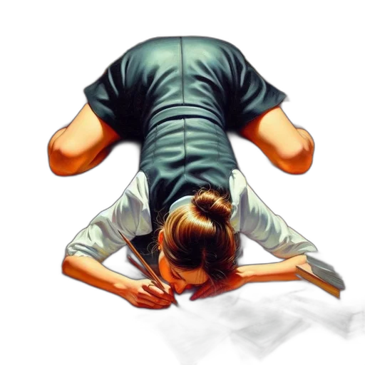 jacket, staff, photorealistic, comic book art transparent PNG cut-out