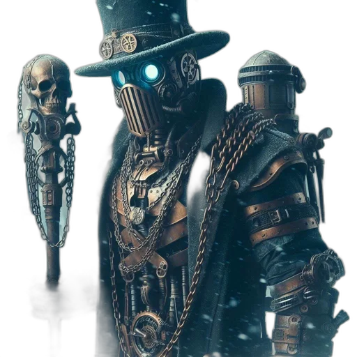 robot, hat, mask, concept art transparent PNG cut-out