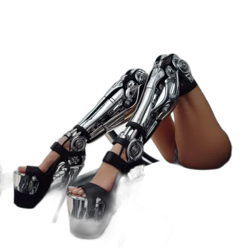 robot, shoes, weapon, cyberpunk transparent PNG cut-out