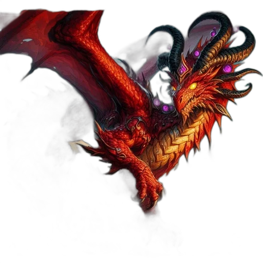dragon, staff, creature, animal transparent PNG cut-out