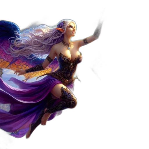 fantasy art, concept art, comic book art, 3d render transparent PNG cut-out