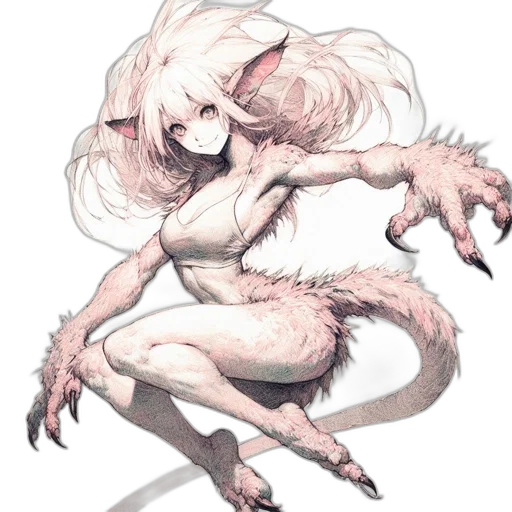 creature, dragon, hair, animal transparent PNG cut-out