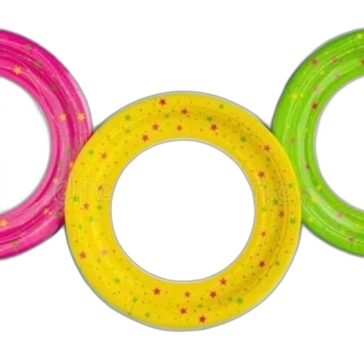 jewelry, neon, colorful, three transparent PNG cut-out