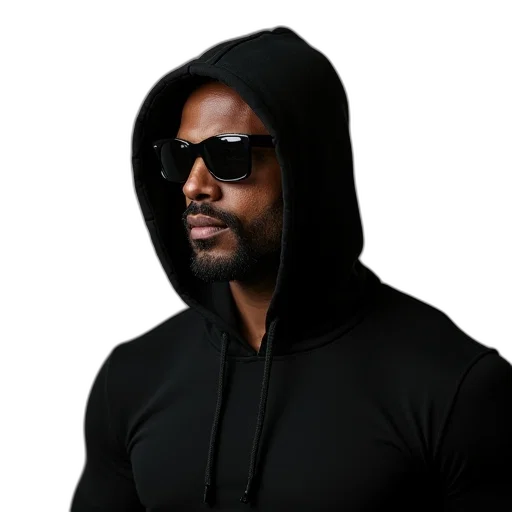 jacket, 3d render, cyberpunk, man transparent PNG cut-out