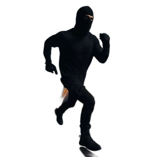 mask, jacket, creature, weapon transparent PNG cut-out