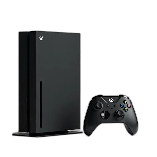 3d render, black, xbox, one transparent PNG cut-out