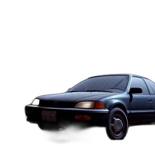 car, robot, vaporwave, 3d render transparent PNG cut-out