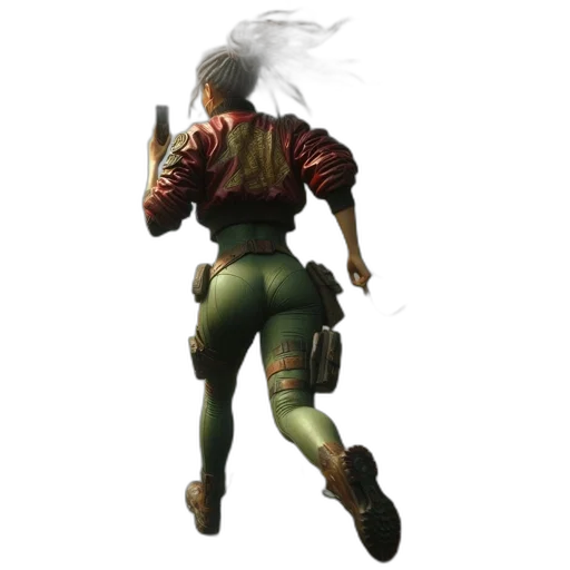 jacket, weapon, staff, concept art transparent PNG cut-out